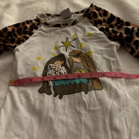 Dash of Glitter manager scene Christmas 2 piece outfit flare legs XS cheetah - Picture 8 of 10